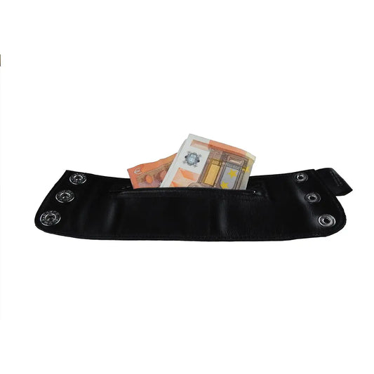 schwarzes Lederarmband